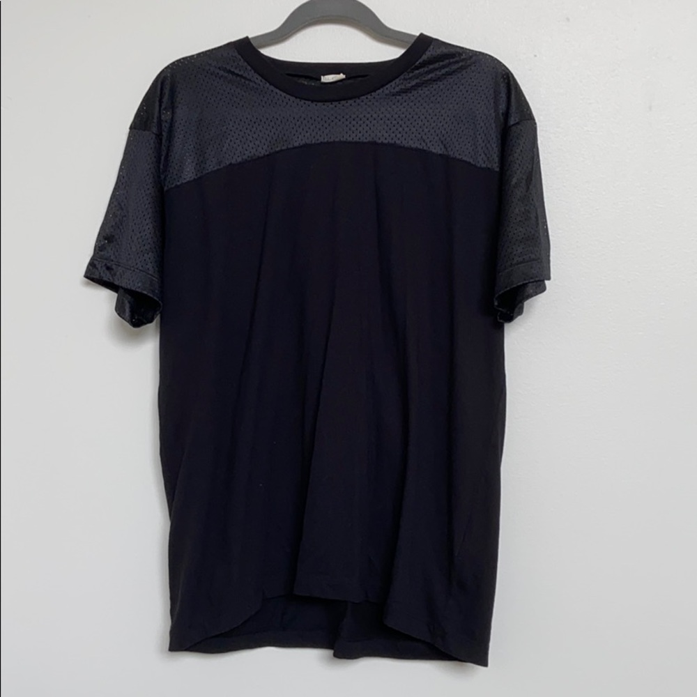 Cotton and mesh t shirt